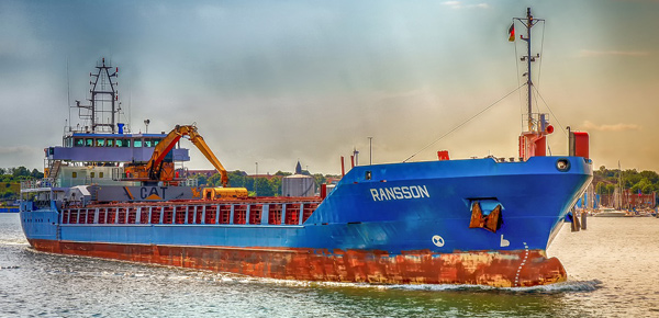 old rusting ship